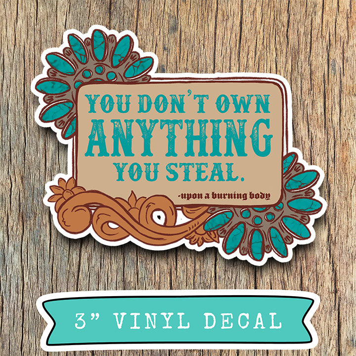 You Don’t Own Anything Vinyl Decal Sticker