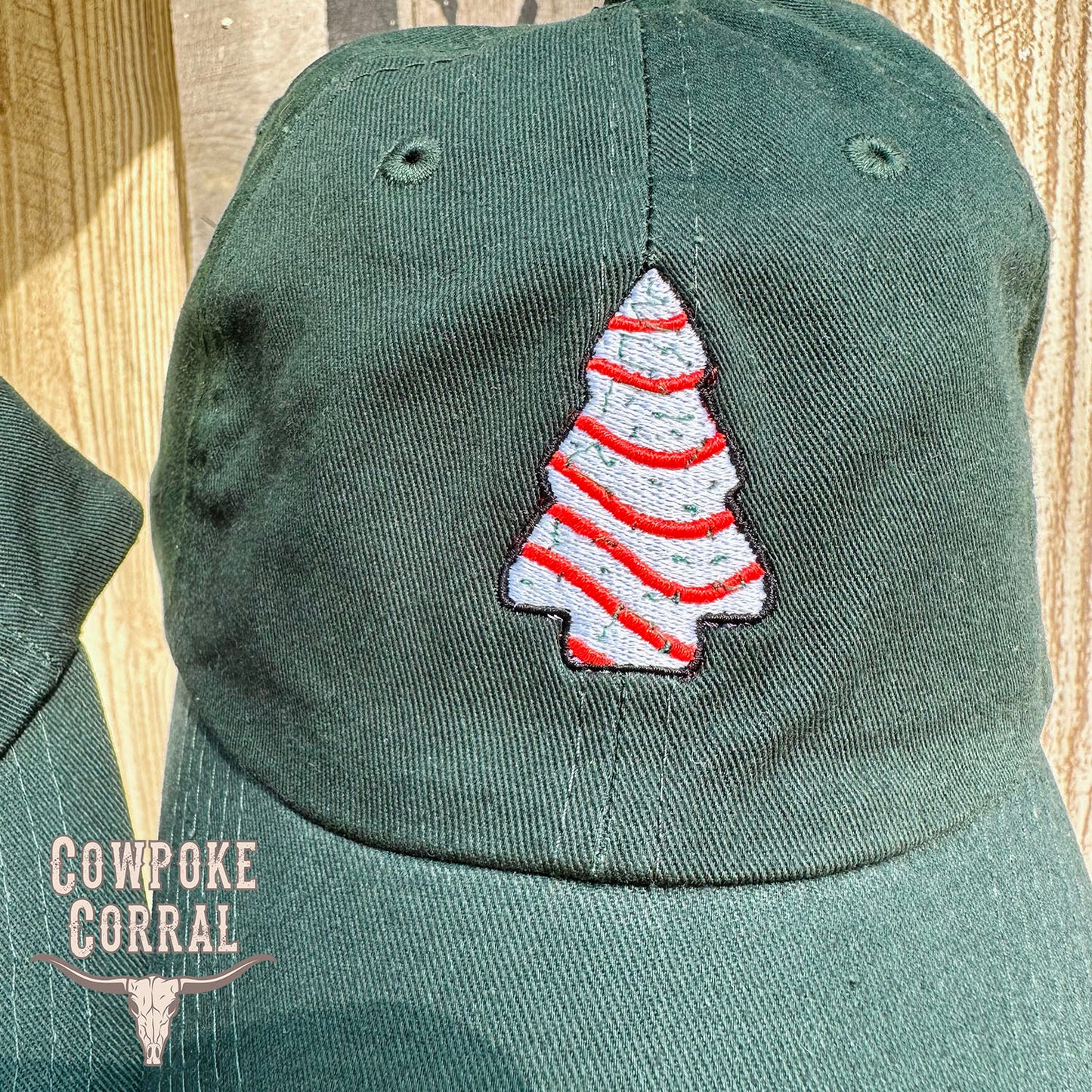 Christmas Tree Cake Embroidered Dad Hat