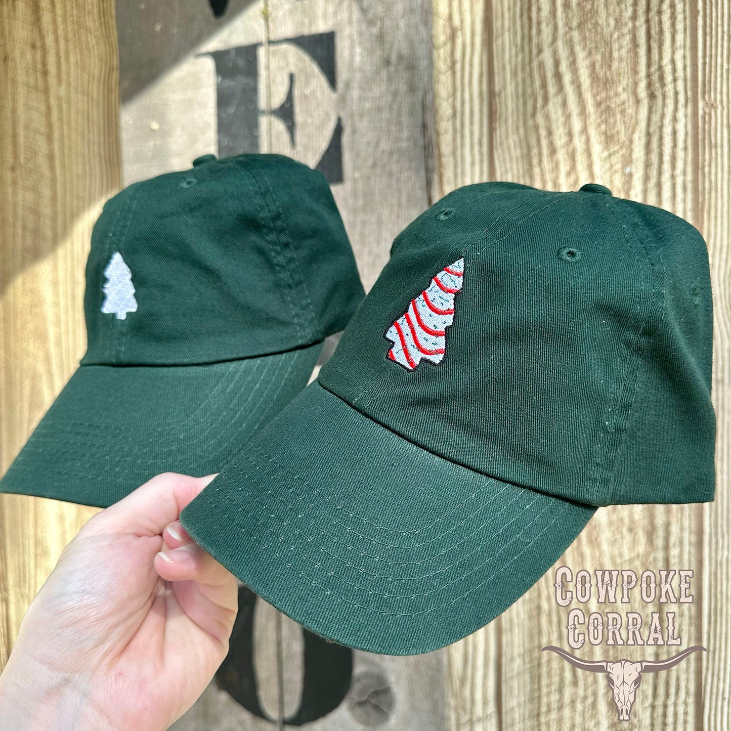 Christmas Tree Cake Embroidered Dad Hat