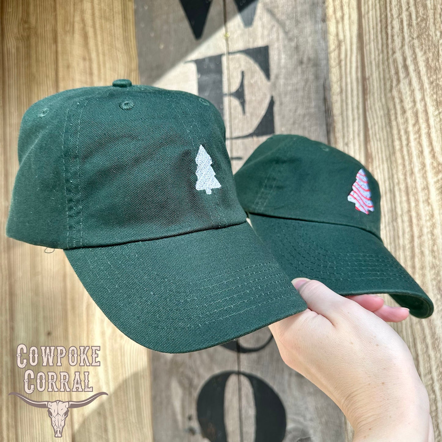 Christmas Tree Embroidered Dad Hat