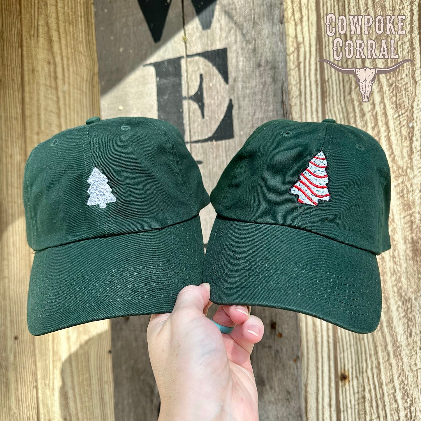 Christmas Tree Cake Embroidered Dad Hat