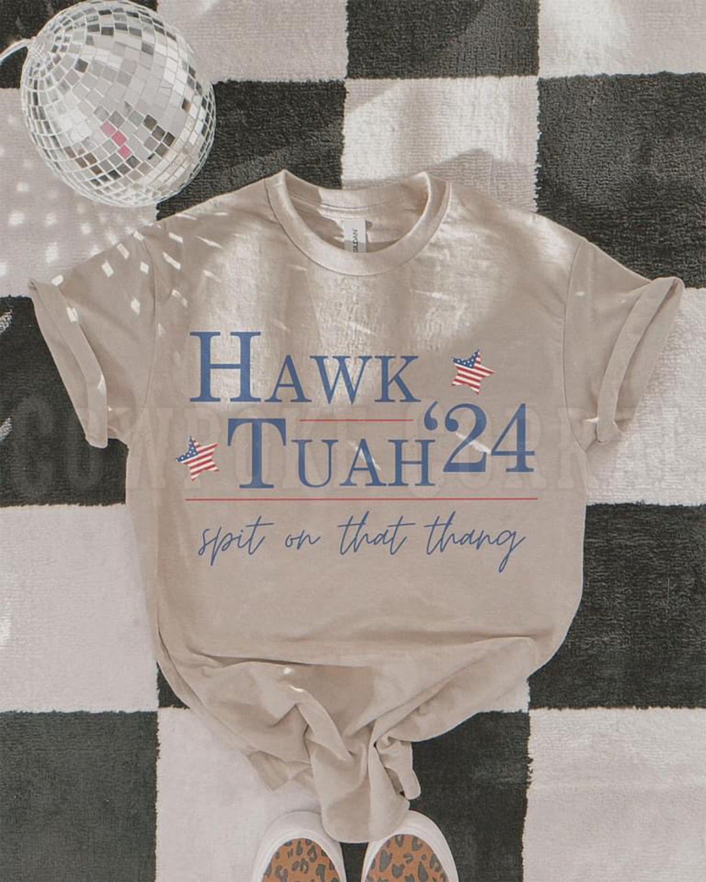 HAWK TUAH ‘24 SPIT ON THAT THANG STARS TEE