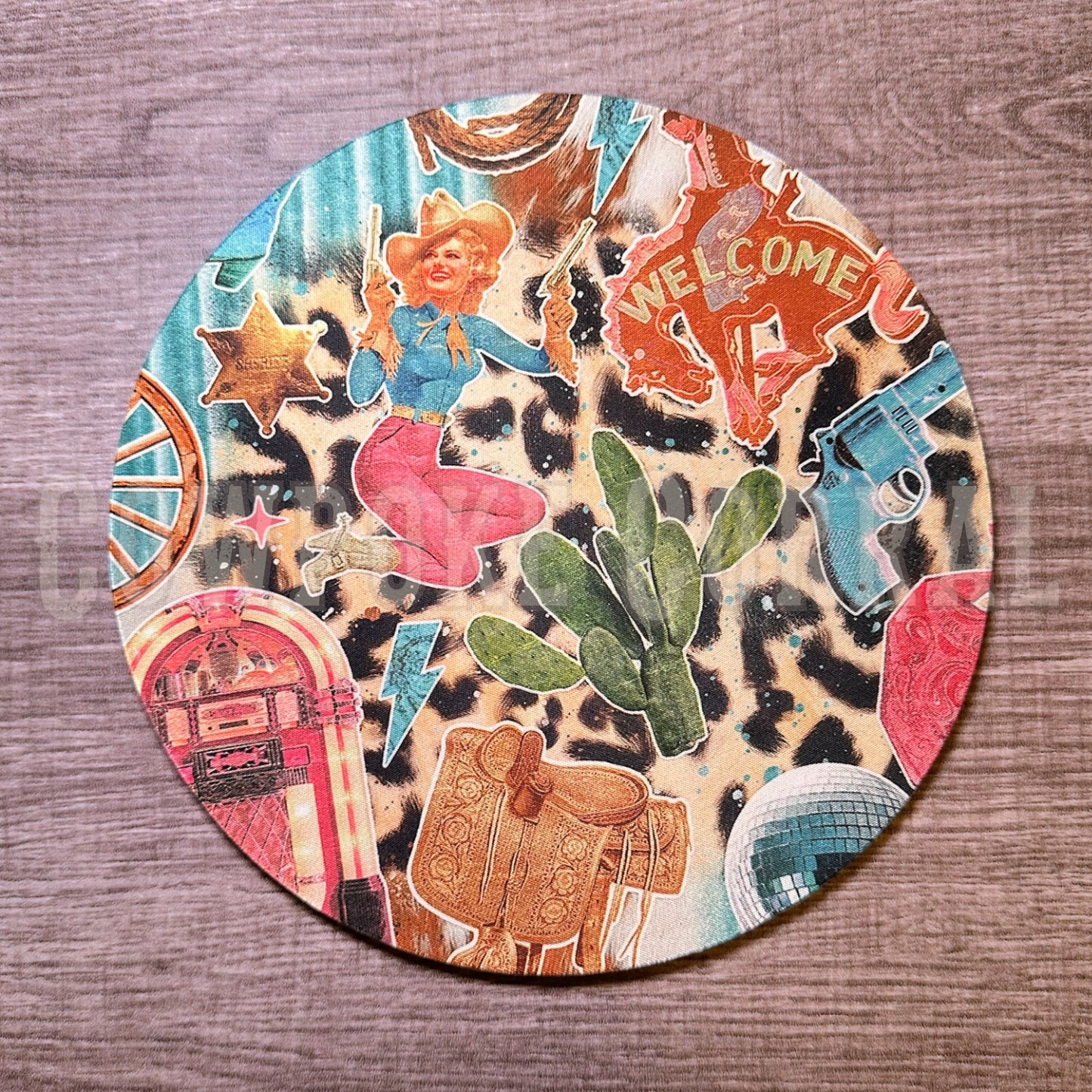 DISCO VINTAGE COWGIRL MOUSEPAD