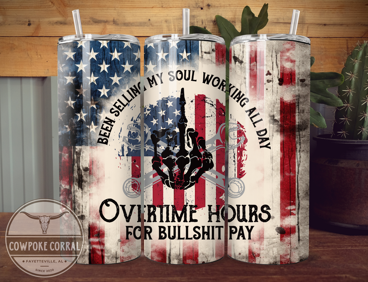 Working Overtime - Skinny Tumbler