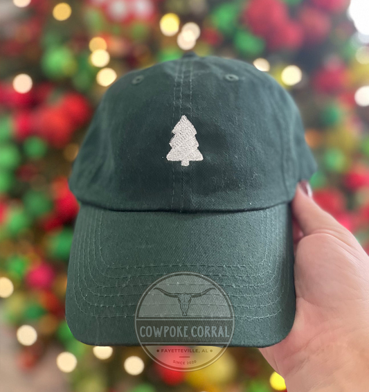 Christmas Tree Embroidered Dad Hat